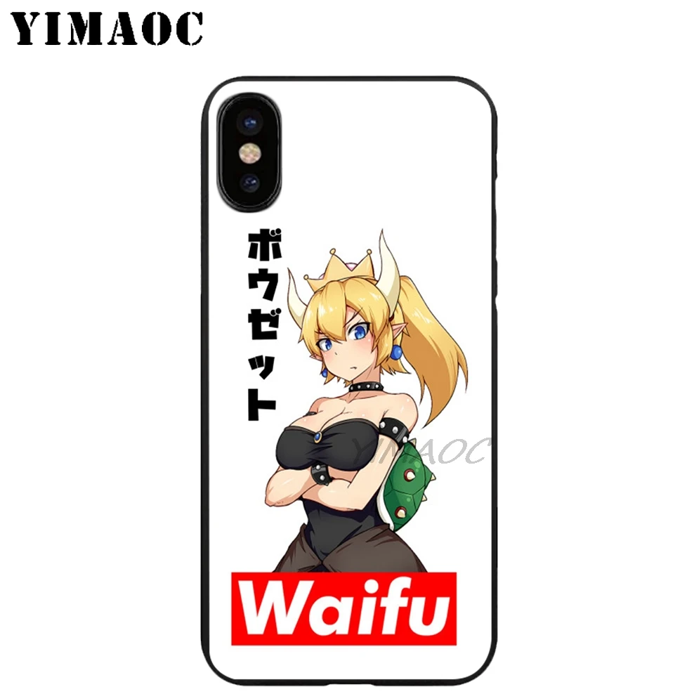 YIMAOC аниме девушка сексуальная Senpai сердце Мягкий ТПУ Черный силиконовый чехол для