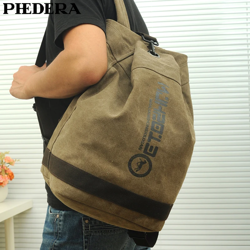 Pedera Bucket Style Мужской рюкзак в стиле ретро повседневный мужской для путешествий