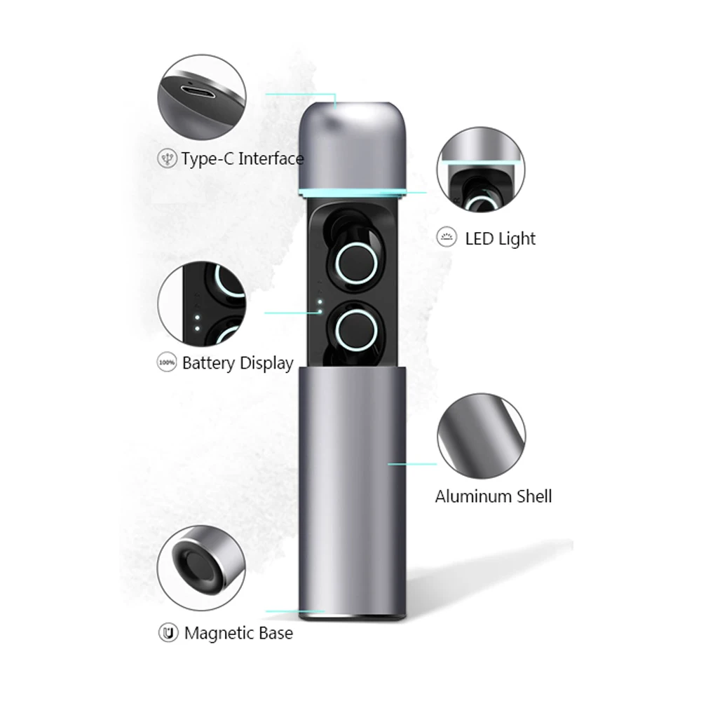 LEZII A1 наушники вкладыши TWS Мини Bluetooth True Беспроводной с микрофоном Hi Fi сенсорный