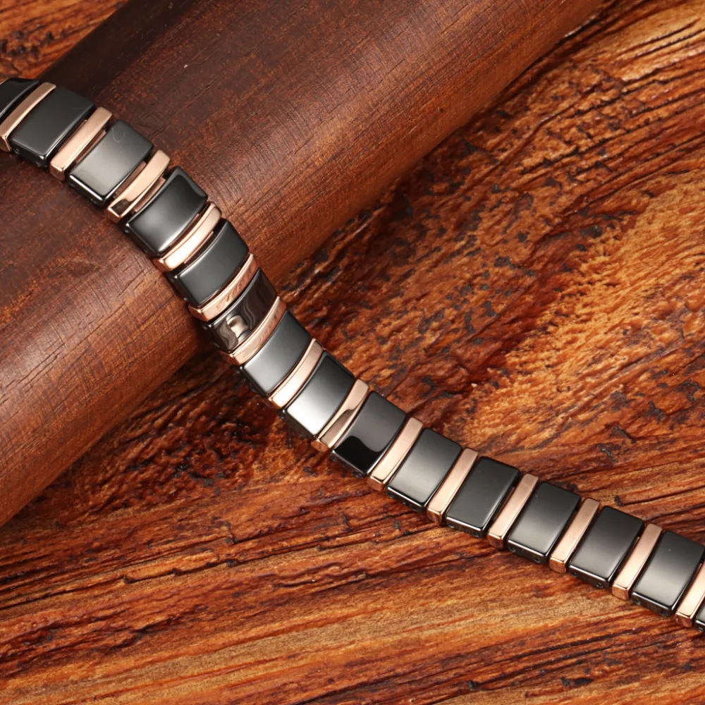 Магнитные керамические браслеты WelMag очаровательные золотого цвета звеньевая