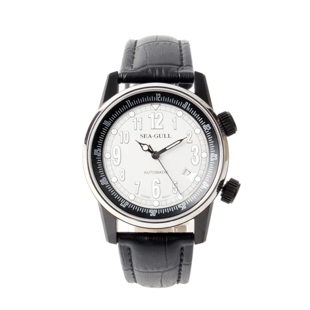 Seagull Dual Time Zone светящиеся стрелки механические часы с кристаллами сапфир