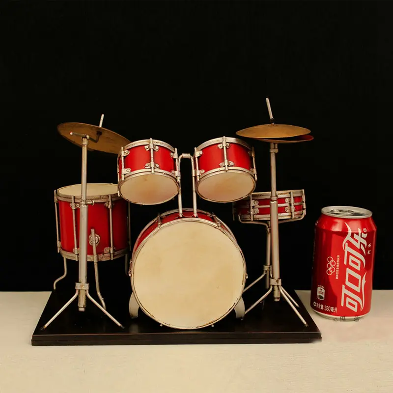 

high simulation music fans gift collection metal drum cymbals Models Retro decor room house bar club pub Decoration ornament