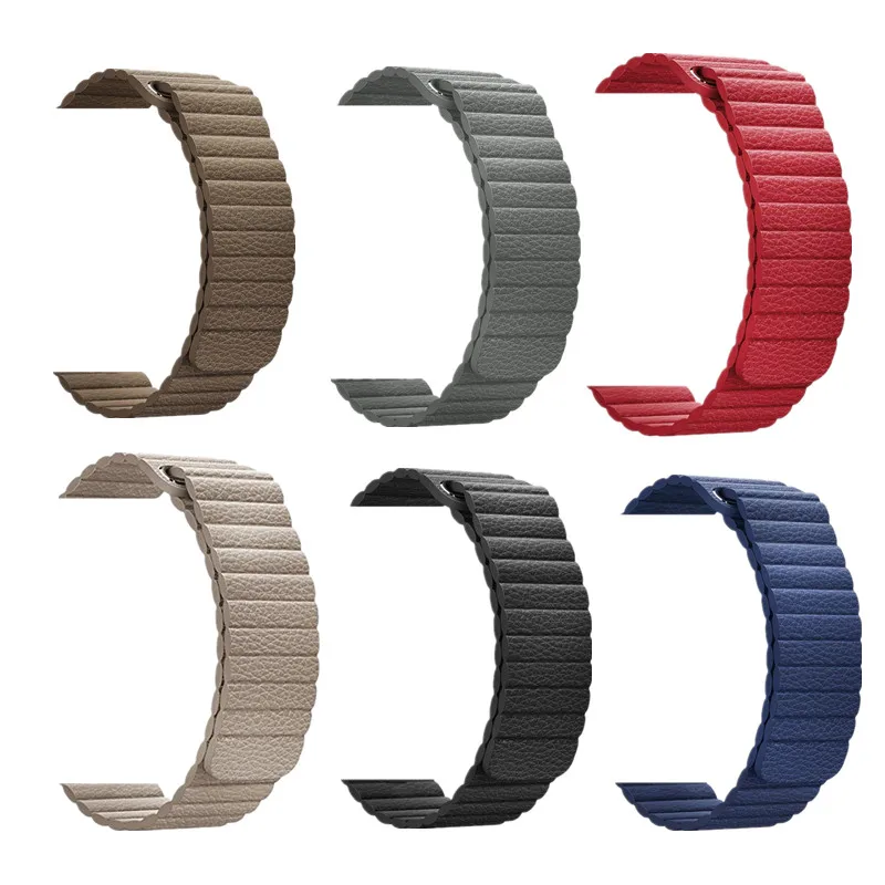 Ремешок из натуральной кожи для Apple Watch Band 42 мм 38 44 40 магнитный ремешок на запястье