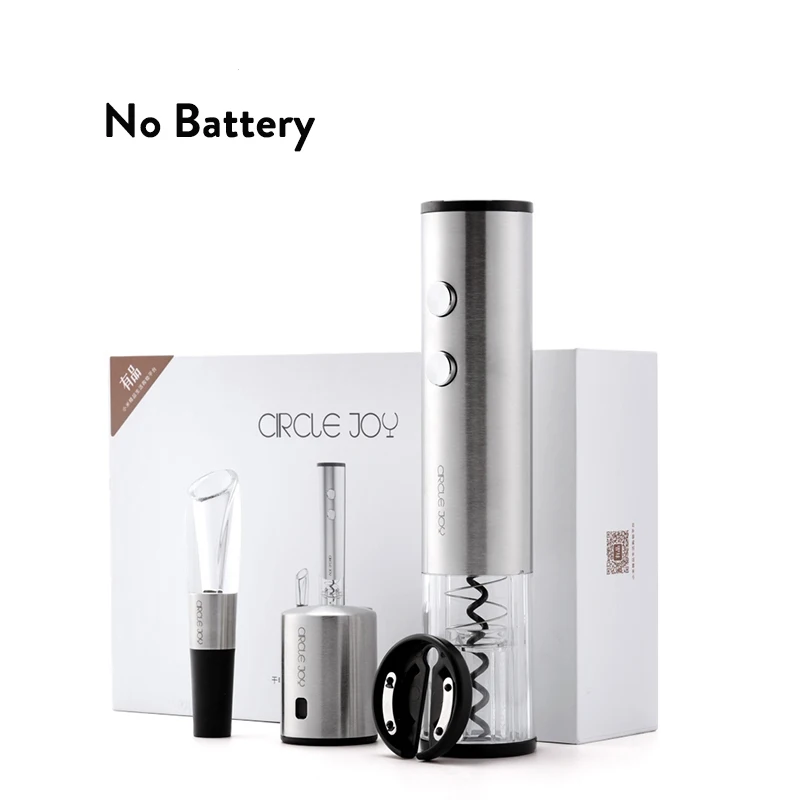 Set Xiaomi круг радость электрическая открывалка для бутылок 4 в 1 Gift Box Set 304 Нержавеющая сталь Упаковка Подарочная подходит для Семья встреч и для винного графина умный дом - Цвет: Set