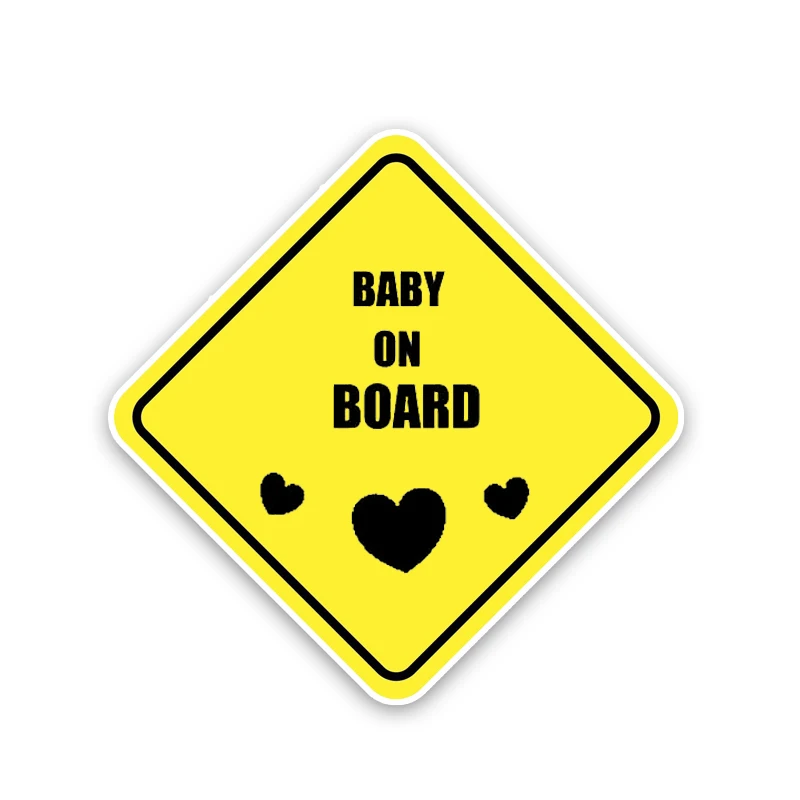 YJZT 15.4CM*15.4CM BABY ON BOARD Warning Happy Lovely Car Sticker PVC Decal 12-40378 | Автомобили и мотоциклы