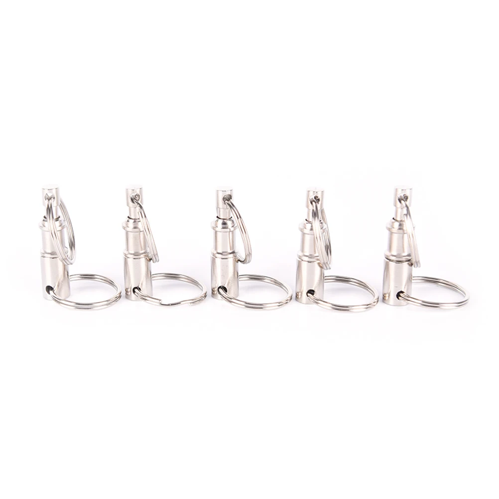 Dual Detachable Key Ring Removable Keyring Quick Release Keychain Snap Lock Holder Steel Chrome Plated Pull-Apart Rings | Украшения и