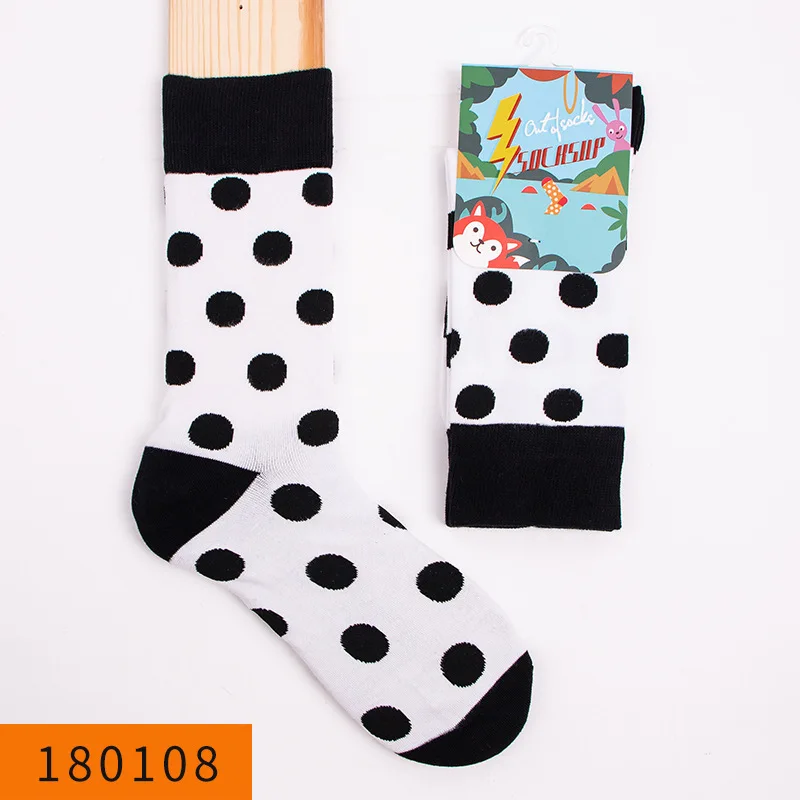 Art Для женщин носки Нечеткие Happy Socks хлопок Высокая Талия пятки уличный стиль