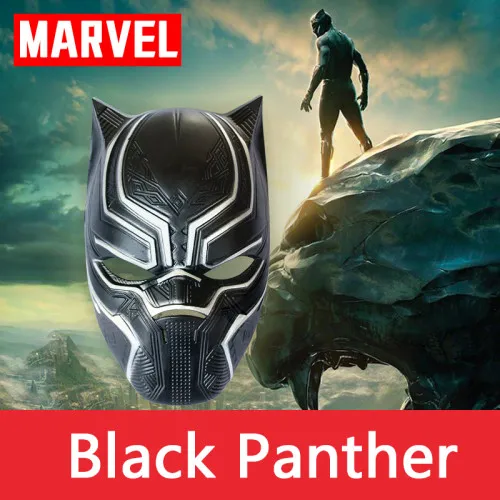 Черный маски Пантеры Marvel фильм о супергероях Косплэй костюм полный маска шлем Хэллоуин для взрослых и детей маскарадные реквизиты для вечеринки - Цвет: Черный