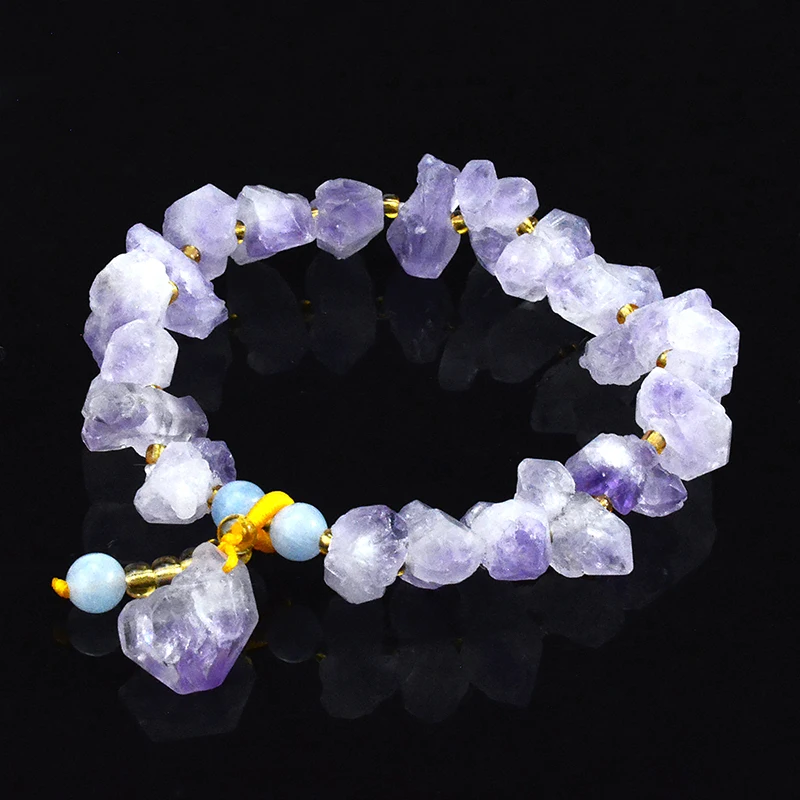 2019 естественный неправильной формы фиолетовый камень браслеты для женщин