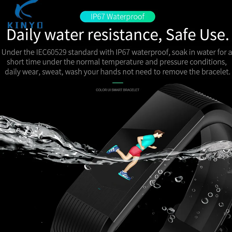 Умный Браслет KINYO умный браслет водонепроницаемый с bluetooth трекер спортивной