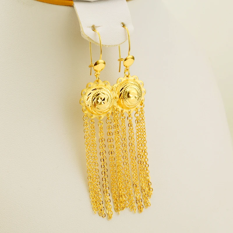 Habesha серьги кулон веревка комплект Jewelry бижутерия золотого цвета для Для женщин девочек Эфиопский/Эритреи/Судан в африканском стиле Вечерние подарок