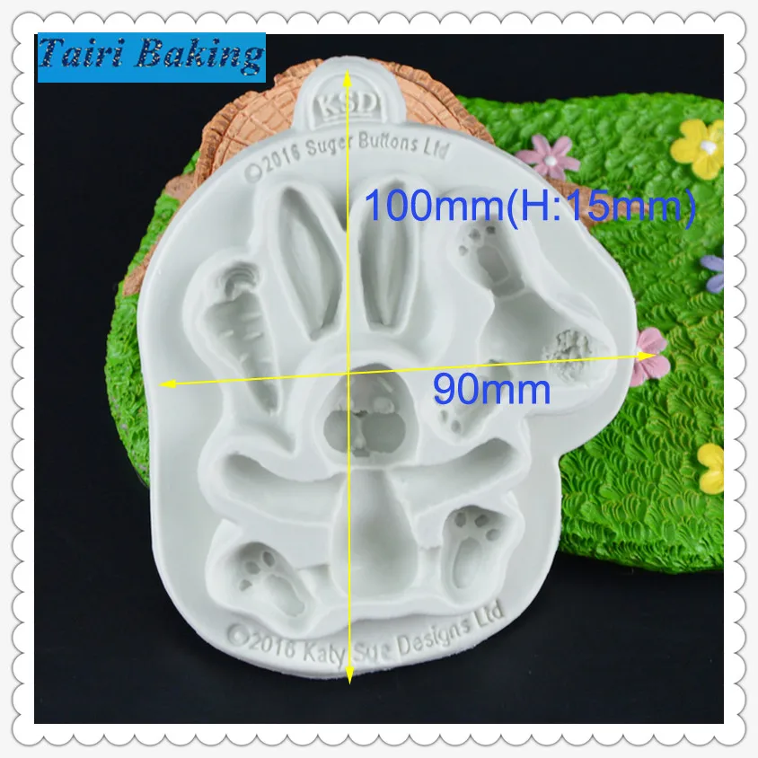 2016 Новинка! милые животные кролик заяц Силиконовые помадка для торта украшения