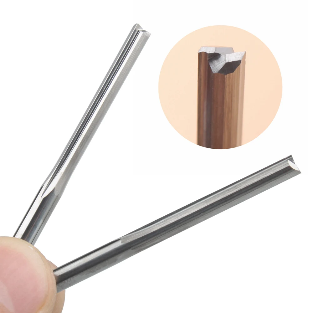 

10 pcs 4*32mm Two Double Flutes Straight Slot Bits, Wood Cutters, Solid Carbide Foma CNC Router Bit