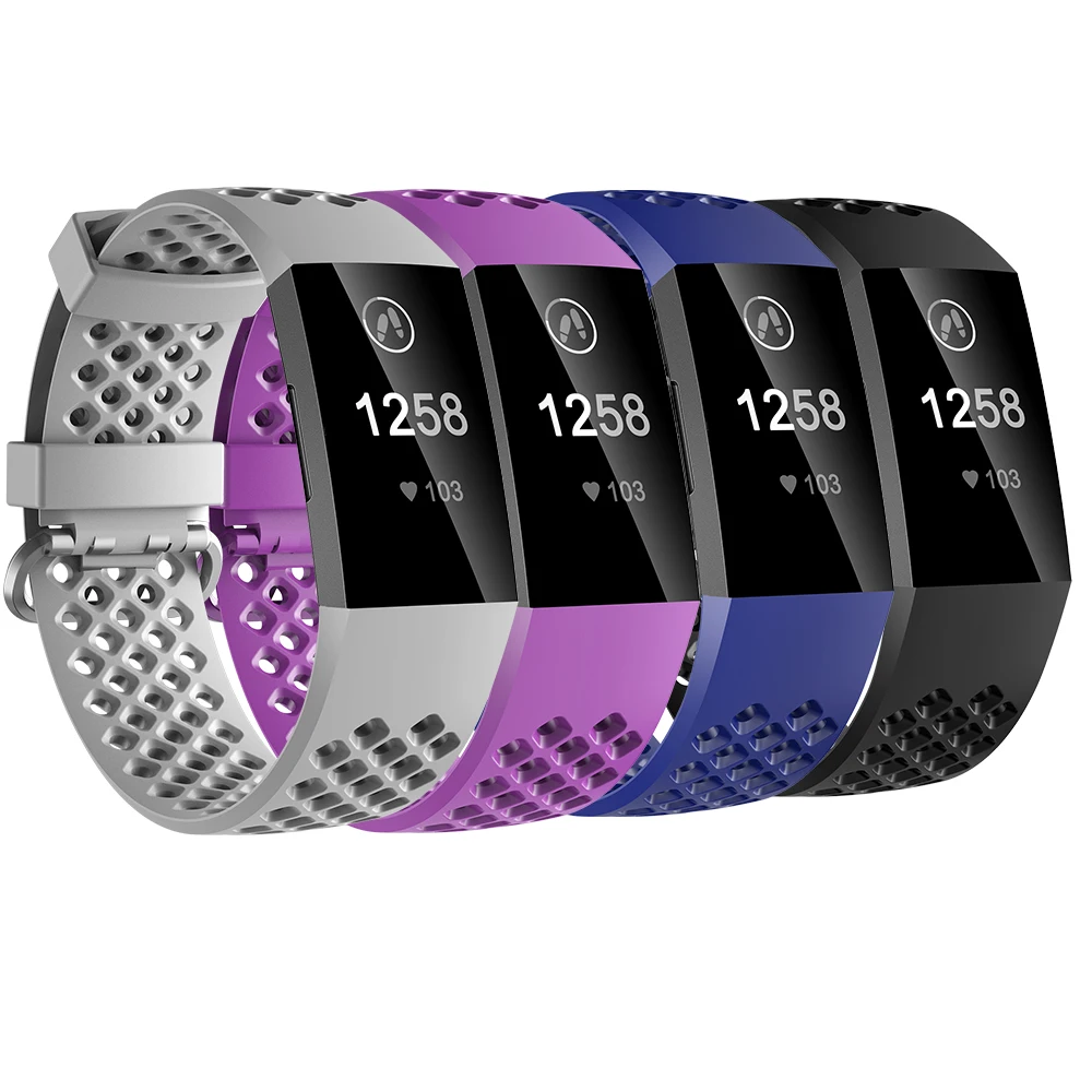 Baaletc для Fitbit Charge 3 ремешка женщин и мужчин 4 упаковки аксессуары умных часов из ТПУ