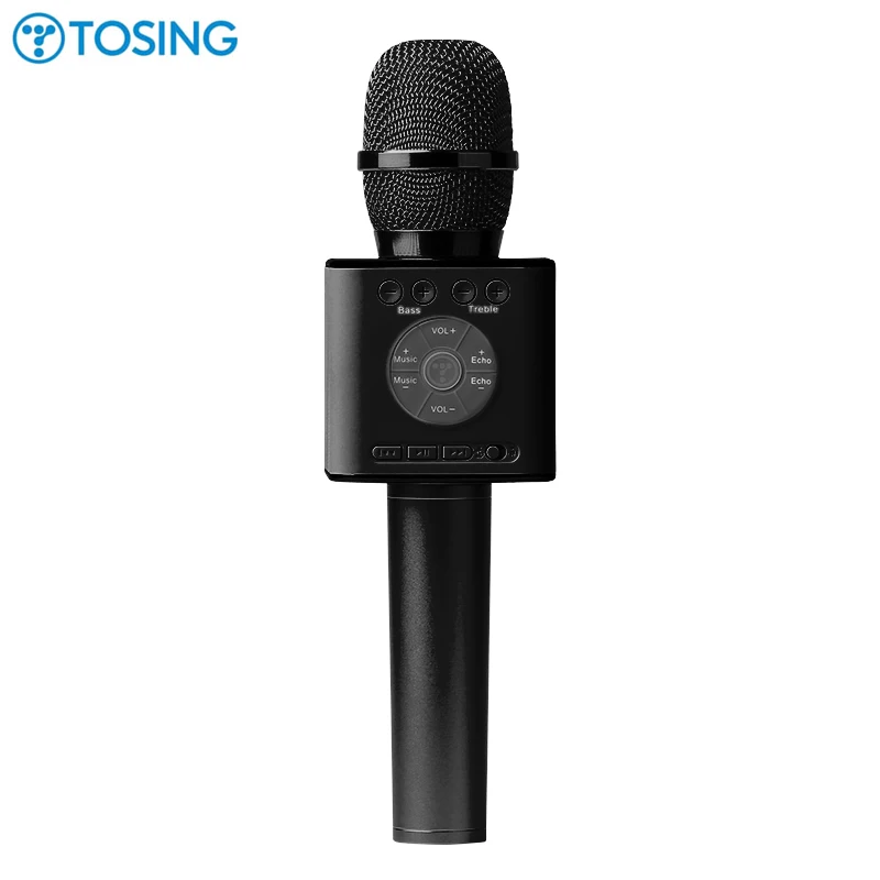 Петь Q9 04 Беспроводной караоке микрофон Bluetooth Динамик 2 в 1 ручной петь и Запись