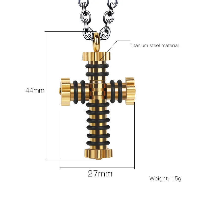 Мужские подвески в стиле панк Gear/Cross/Necklace новые ювелирные изделия из нержавеющей
