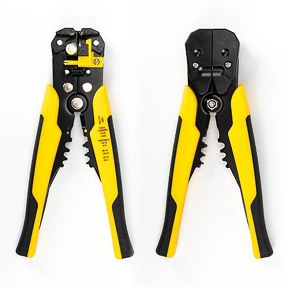

8 inch Multi-function Automatic Terminal Plier Cable Wire Stripper Cutter Crimper ABS Orange Automatic Peeling Pliers