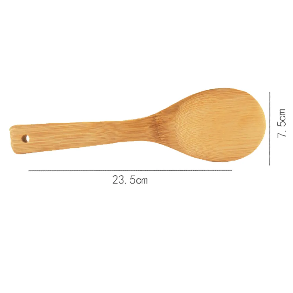 

Stylish Kitchen New Bamboo Rice Spoon Spatula Wooden Utensils Cooking Spoon Tools Practical Tableware Healthy Rice Shovel A40