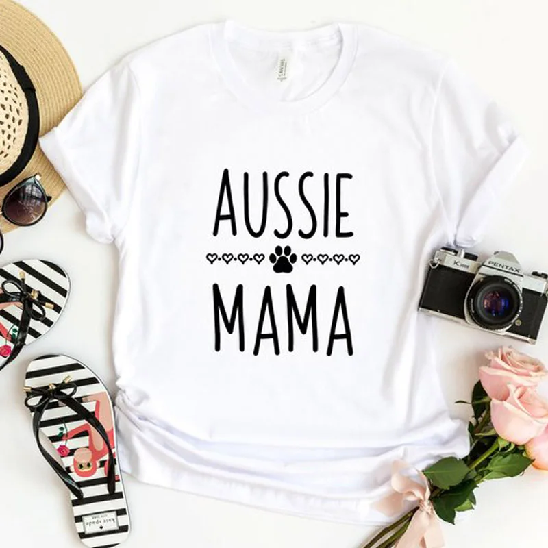 Футболка Aussie Mama Paw с принтом модная женская летняя футболка Tumblr графикой Забавные