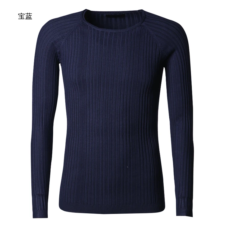 Мужской Повседневный пуловер с длинными рукавами вязаный свитер мужской