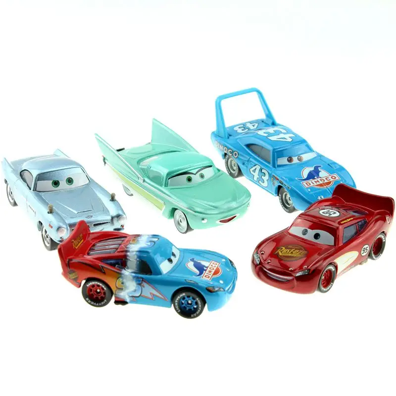5 шт./лот Disney Pixar машинки Lightning Mcqueen король 1:55 Diecast металлического сплава модель