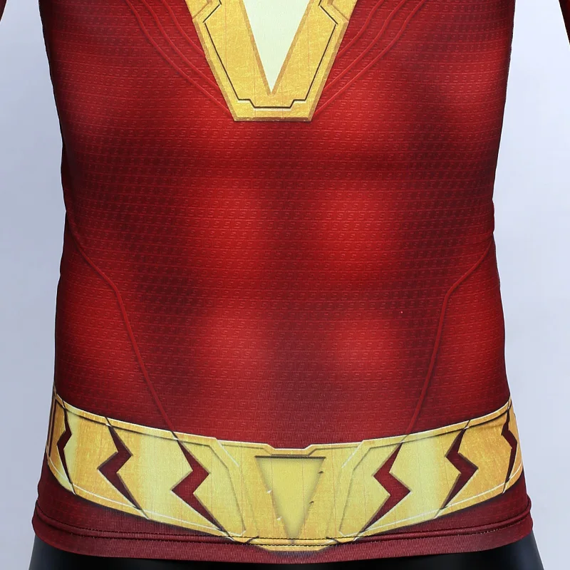 Мужские футболки с рукавом реглан Thunder Shazam компрессионные 3D принтом новинка 2019