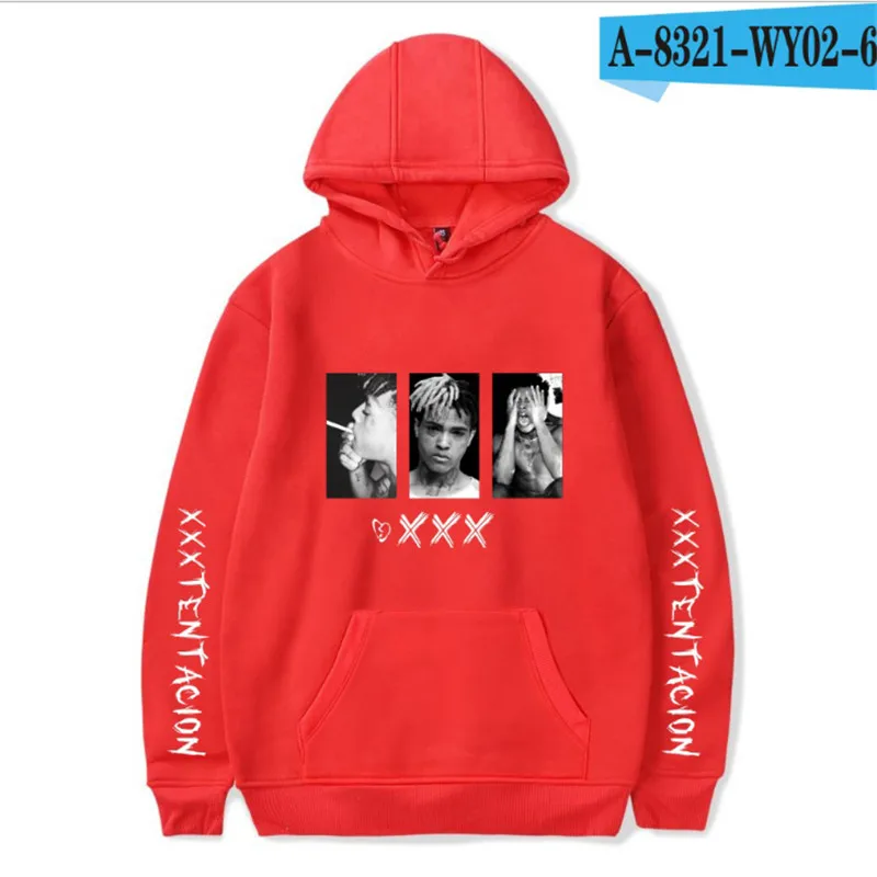 Red2326 XXXTentacion, толстовки, Толстовка для мужчин и женщин, Повседневный пуловер, уличная одежда, Sudadera Hombre, толстовки в стиле хип-хоп, толстовки с забавным принтом - Цвет: Red2326
