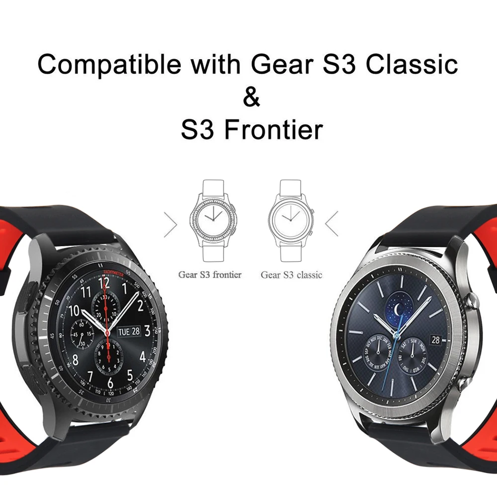 LEONIDAS силиконовый спортивный ремешок для samsung gear S3 Frontier сменный часов