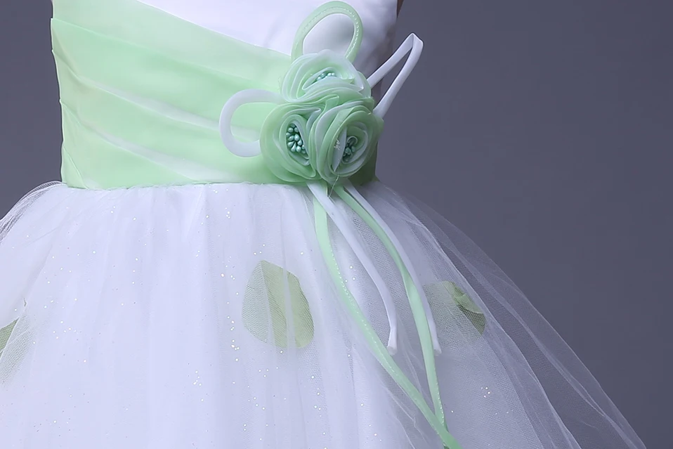 Cutestyles Green Flower Girl Dresses Princess Party For kids Wear GD40215-1G | Детская одежда и обувь