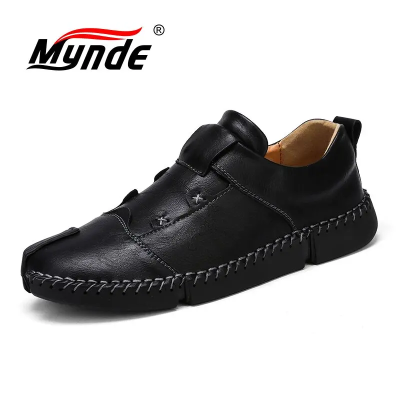Mynde Men's Leather Casual Shoes Moccasins Men Loafers Luxury Brand Spring New Fashion Sneakers Male Boat Suede Krasovki | Обувь