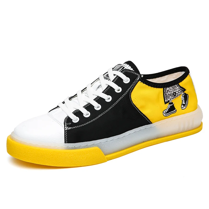 Chic Korean Style Men's Shoes Version Of The Trend Casual Printed Students Canvas 4#17D50 | Обувь
