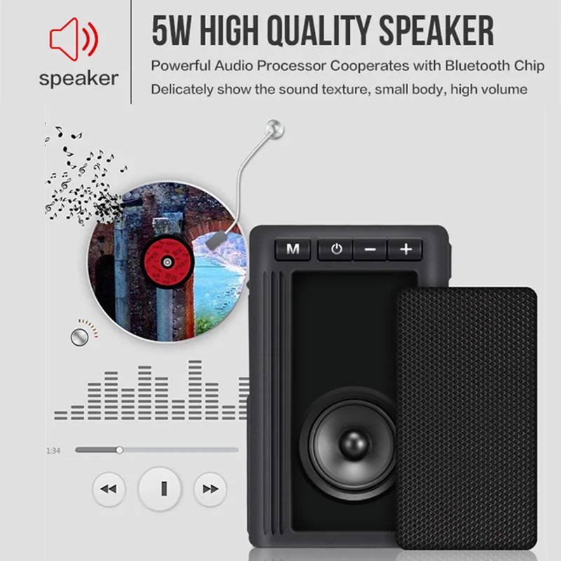 Портативный фонарик Bluetooth динамик водонепроницаемая Поддержка TF карта для