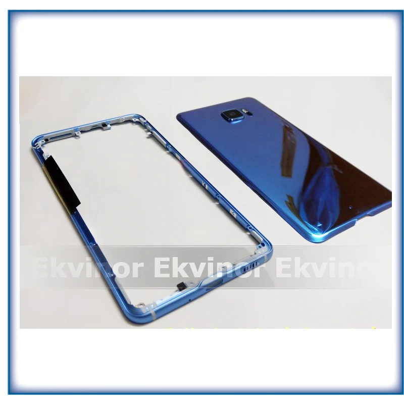 

Оригинальная стеклянная задняя крышка корпуса + средняя рамка для HTC U Ultra с объективом камеры и клейкими запасными частями