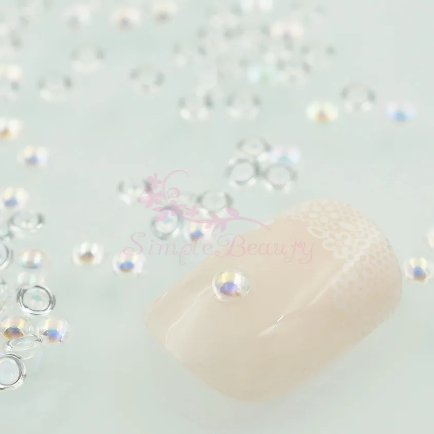 500 шт./лот 3 мм полукруглая симфония AB прозрачная смола жемчужные стильные бусины