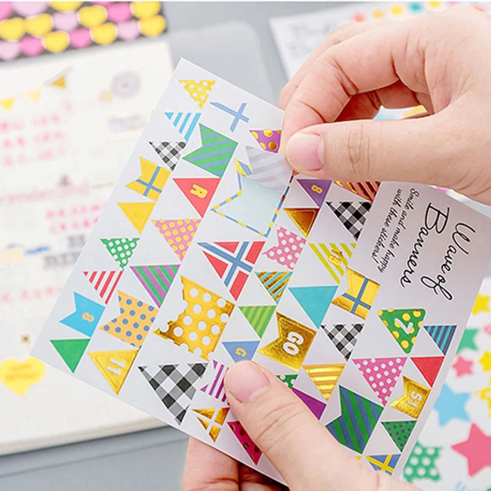 4 шт Любовь Сердце/звезда/Флаг/письмо наклейки для детей скрапбук Альбом DIY украшения бумаги студенческие канцелярские принадлежности