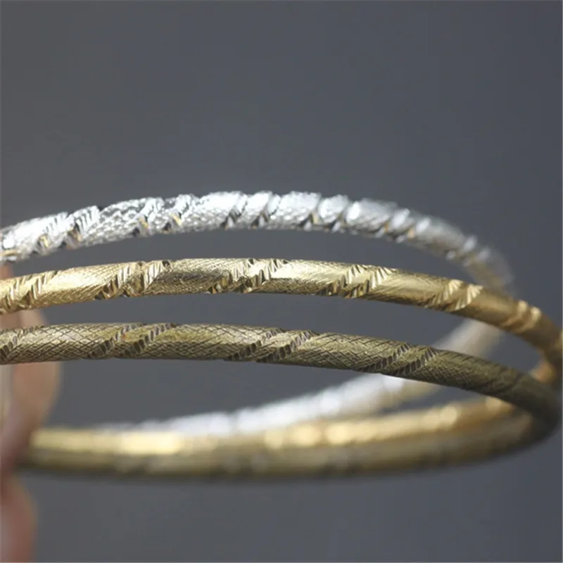 63 мм Круглый браслет золотого серебряного цвета античный бронзового винтажный