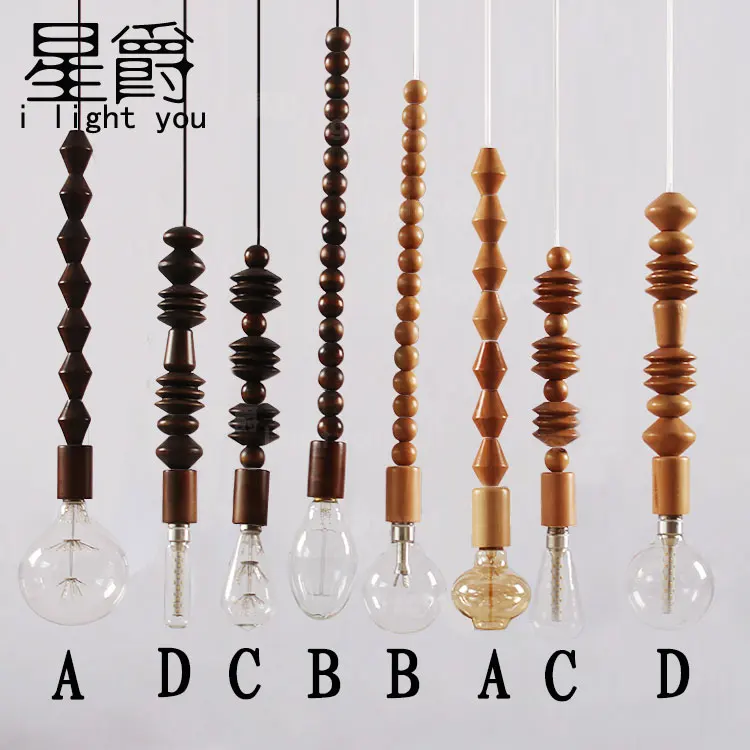 Простой деревянный подвесной светильник в стиле индастриал Лофт лампа для кафе