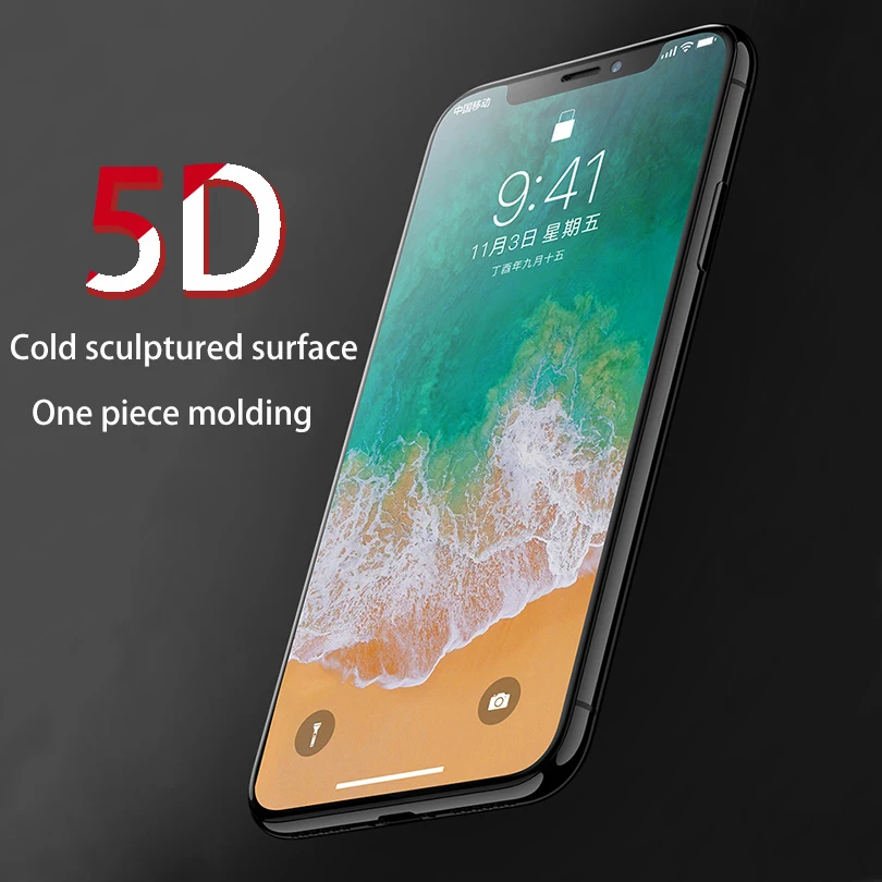 Защитное стекло для iPhone X защитное Flim полное покрытие краев изогнутое 6 6S 7 8 Plus