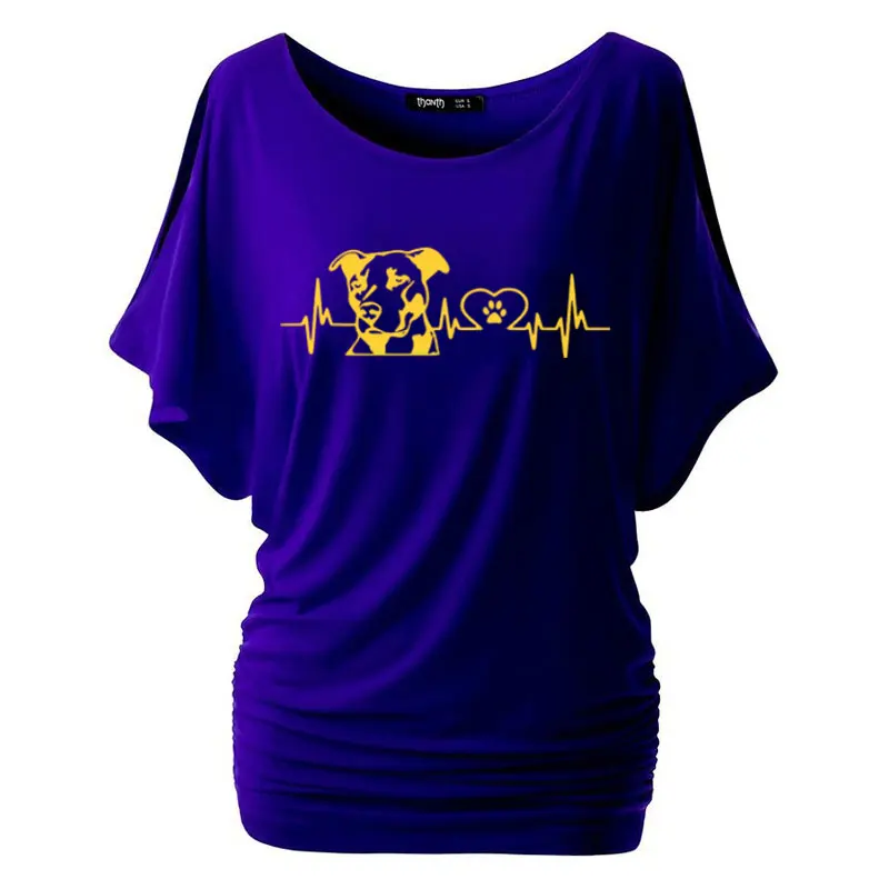 Забавная футболка с принтом сердца питбула летняя женская хлопковая Футболка