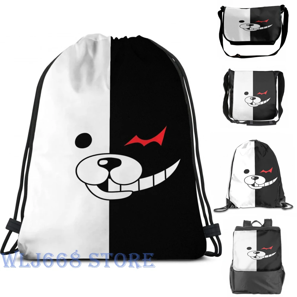Забавные сумки через плечо с графическим принтом женский рюкзак Danganronpa - Monokuma на