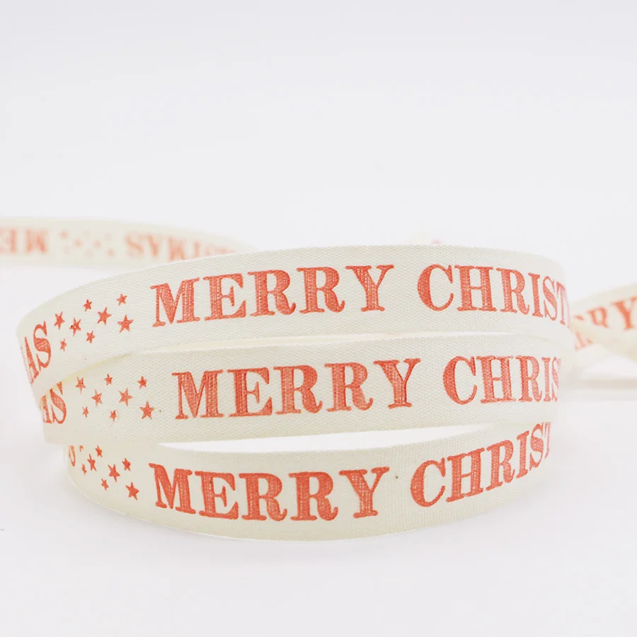 Печатная хлопковая тесьма Рождественская серия хлопчатобумажная лента