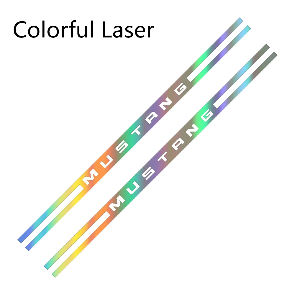 Colorful Laser Наклейки для спортивных автомобилей стильные Авто длинные штаны с полосками, наклейки виниловая пленка для укладки Тюнинг автомобиля для Ford Mustang автомобили аксессуары - Название цвета: Colorful Laser