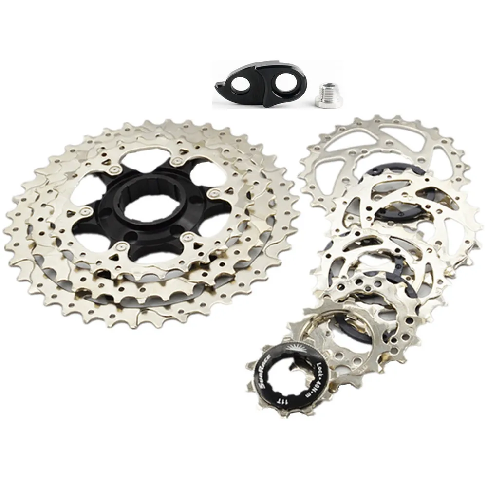 Sunracing CSM990 9 speed 11-40T 11-36T черный/серебристый велосипед кассета подходит Shimano SRAM переходник маховика для GS SGS переключатель - Цвет: 11-40TSilver-Adapter