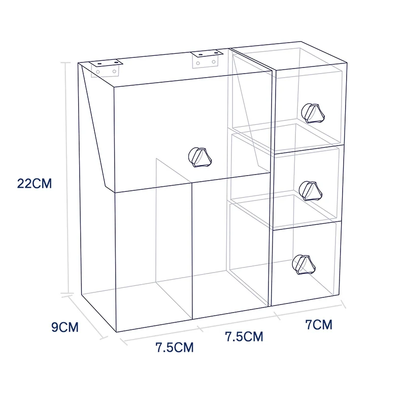 AF прозрачные акриловые товары для дома Органайзер коробка настольная