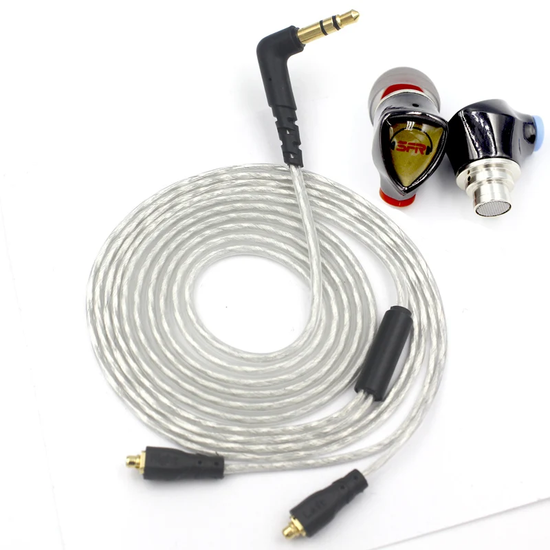 Наушники с медным покрытием провод mmcx кабель с микрофоном для shure SE425 SE215 SE535 se846 наушники гарнитура Обновление Аудио senfer XBA PT15 DT6