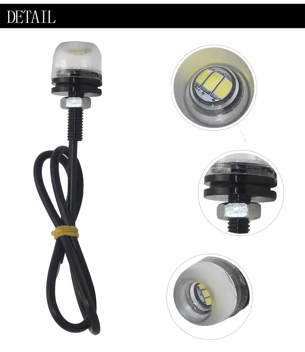 1 шт. автомобильный 18 мм 5630 светодиодный DRL Eagle Eye COB дневные ходовые огни Предупреждение ющие Противотуманные фары парковочный сигнал задний водонепроницаемый задний фонарь