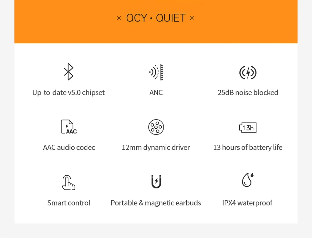 QCY L2, беспроводные наушники, IPX5, водонепроницаемые, ANC, с шумоподавлением, беспроводные наушники, Bluetooth 5,0, спортивные наушники с микрофоном
