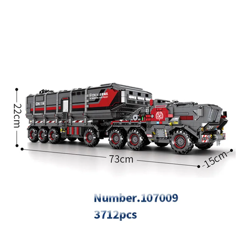 Semno 107009 Sembo странствующая земля военный транспорт Грузовик техника строительные блоки кирпичи игрушки для детей Подарки фигурки кирпичи - Цвет: Semno 107009