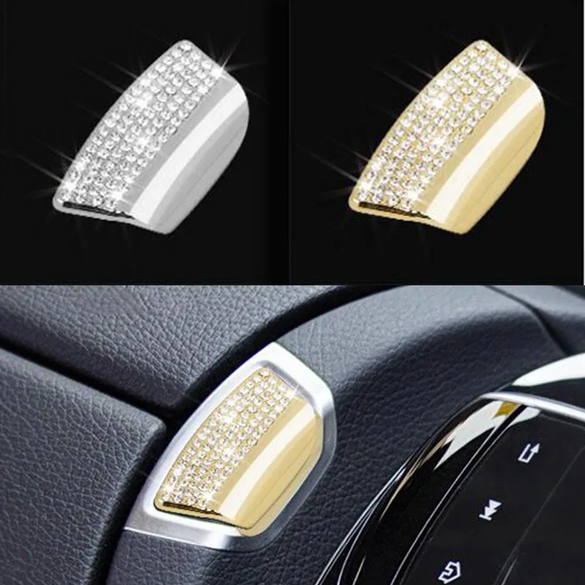 Серебристый/Золотой подлокотник коробка Кнопка Крышка Накладка для Mercedes Benz E Class