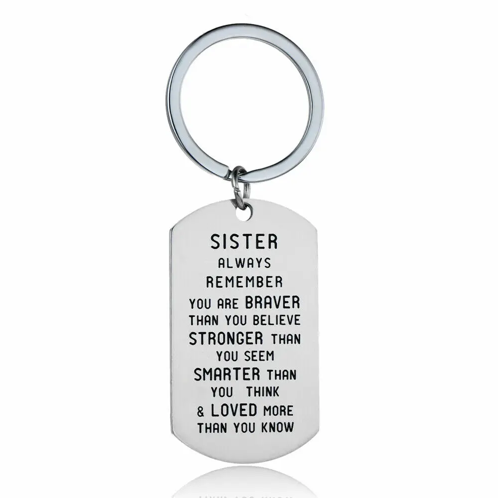 Вдохновляющее ожерелье для подарков/брелок ключей Brother Sister дочка сын девочки